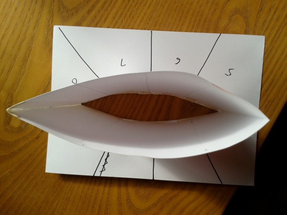 Draw on the seamlines and number the pieces. (Overhead view).